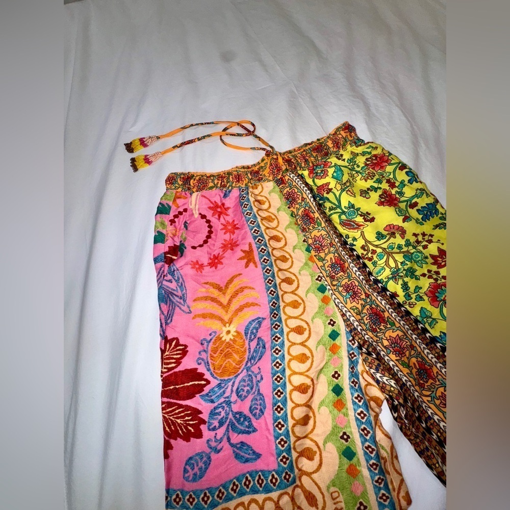 FARM Rio Mixed Scarves Pants - Picture 4 of 10